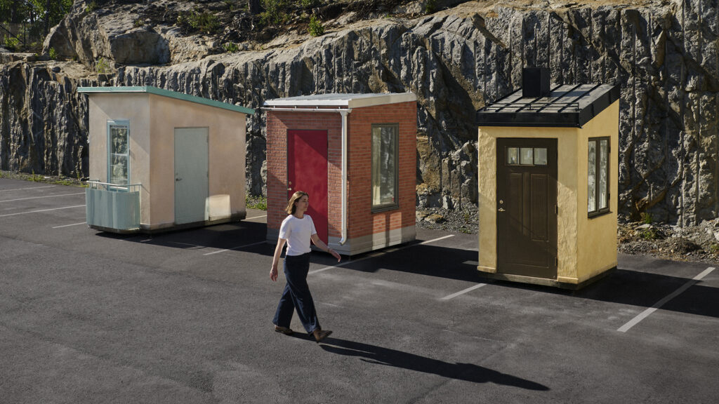 Visning av verkligheten – installation skapad av Jagvillhabostad.nu och Riksbyggen som visar hur liten bostad en genomsnittlig 25-åring har råd att köpa.